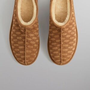 Kith Shearling Monogram Slippers - Tan